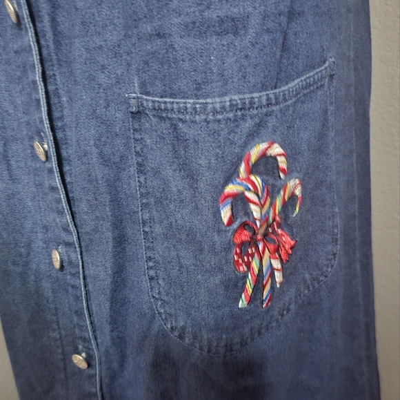 Candy cane denim maxi dress size 14 - Picture 5 of 9